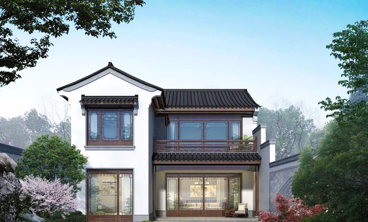 如果说中式别墅才是中国人该住的房子，那么断桥铝中式门窗就是中式别墅该有的优雅！~