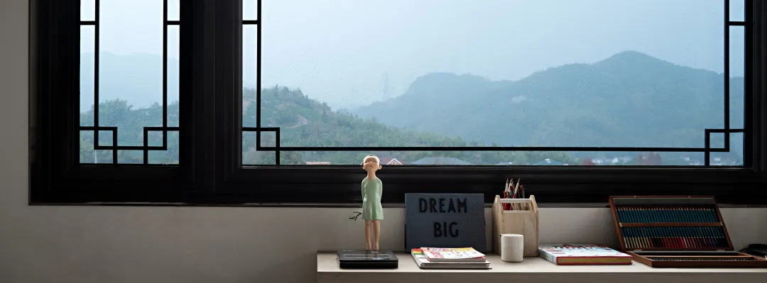 江南意境的窗景+断桥窗的性能，梅雨季节的中式窗真的绝绝子！